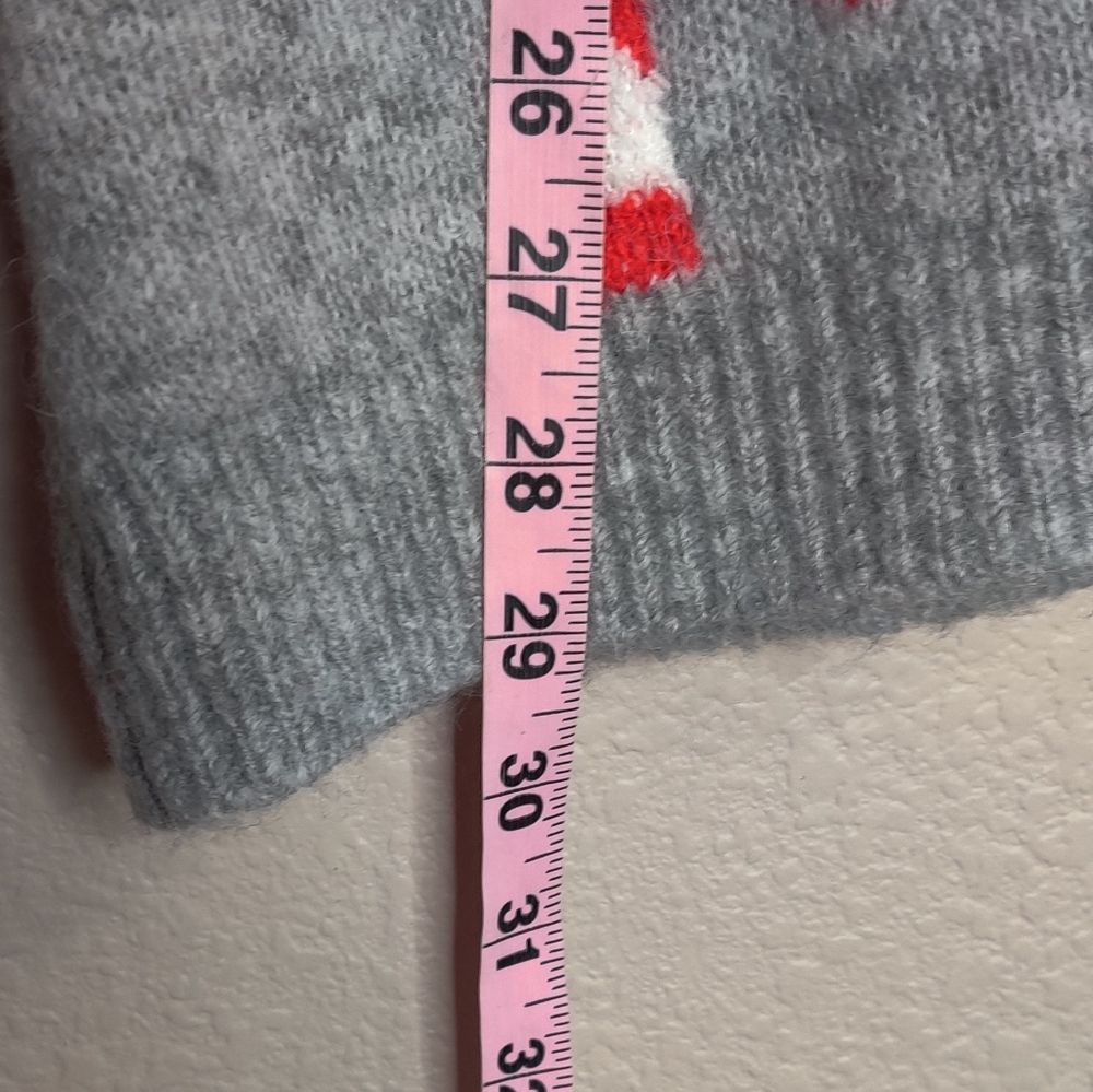 cupcakes & cashmere Tan Sweater with Red and White Candy Cane Pattern. - Picture 6 of 11